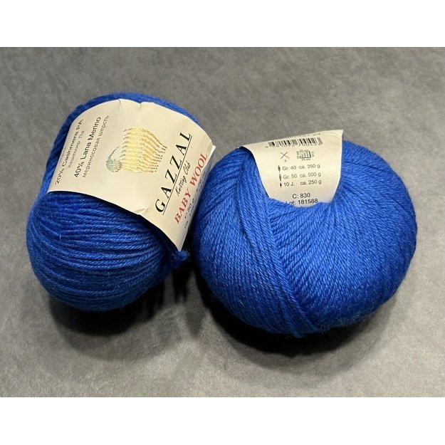 BABY WOOL Gazzal- 40% acrylic, 20% cashmere PA, 40% lana merino, 50gr/ 175m, Nr 830