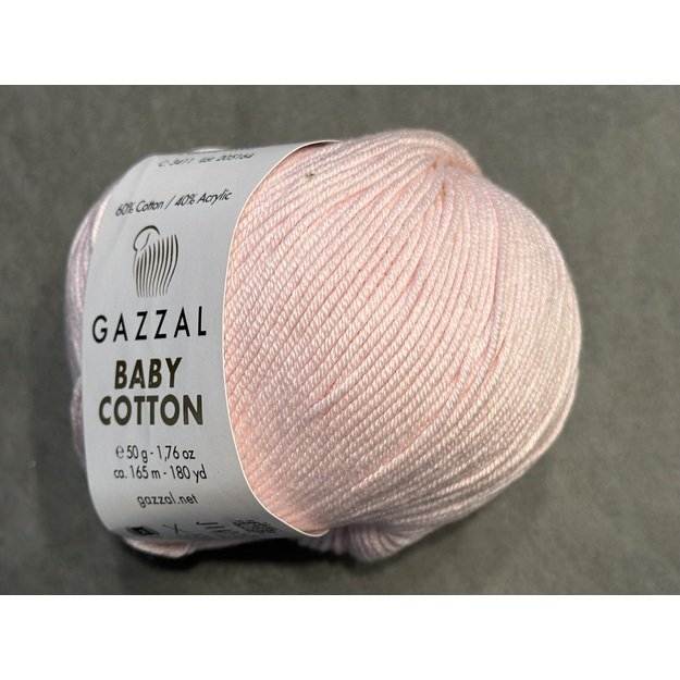 BABY COTTON Gazzal- 60% cotton, 40% acrylic, 50gr/ 165m, Nr 3411