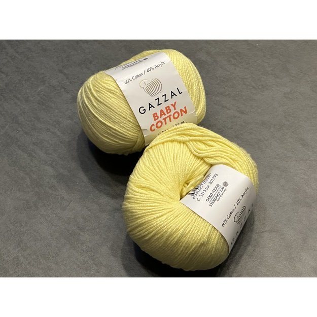 BABY COTTON Gazzal- 60% cotton, 40% acrylic, 50gr/ 165m, Nr 3413