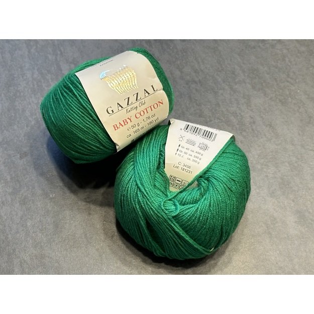 BABY COTTON Gazzal- 60% cotton, 40% acrylic, 50gr/ 165m, Nr 3456