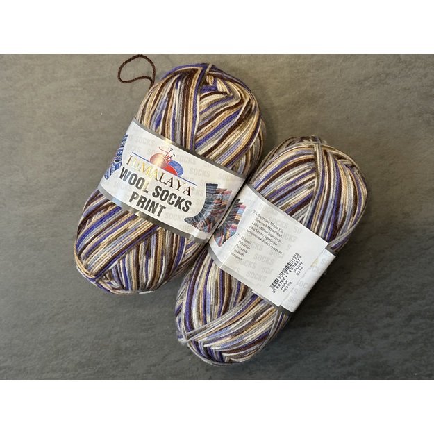 HIMALAYA WOOL SOCKS PRINT- 75% superwash merino, 25% polyamide, 100gr/ 400m, Nr S-32-03