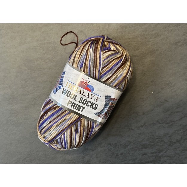 HIMALAYA WOOL SOCKS PRINT- 75% superwash merino, 25% polyamide, 100gr/ 400m, Nr S-32-03