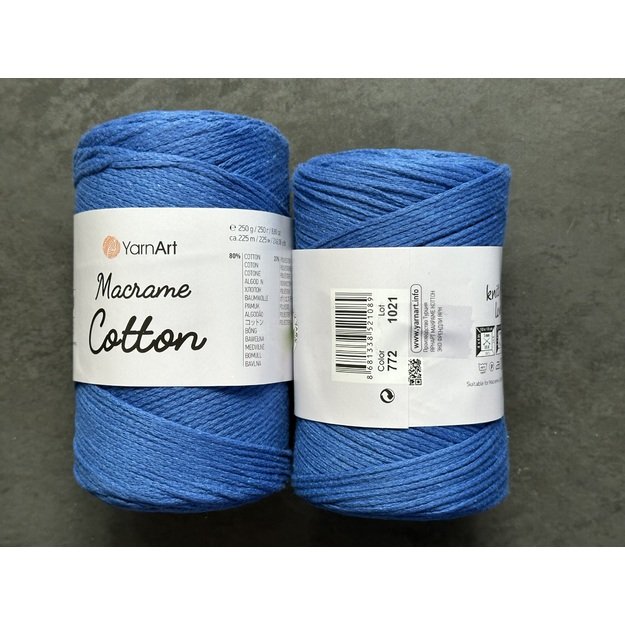 MACRAME COTTON YarnArt- 80% cotton, 20% polyester, 250gr/ 225m, Nr 772