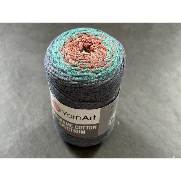 MACRAME COTTON SPECTRUM YarnArt- 80% cotton, 20% polyester, 250gr/ 225m, Nr 1327