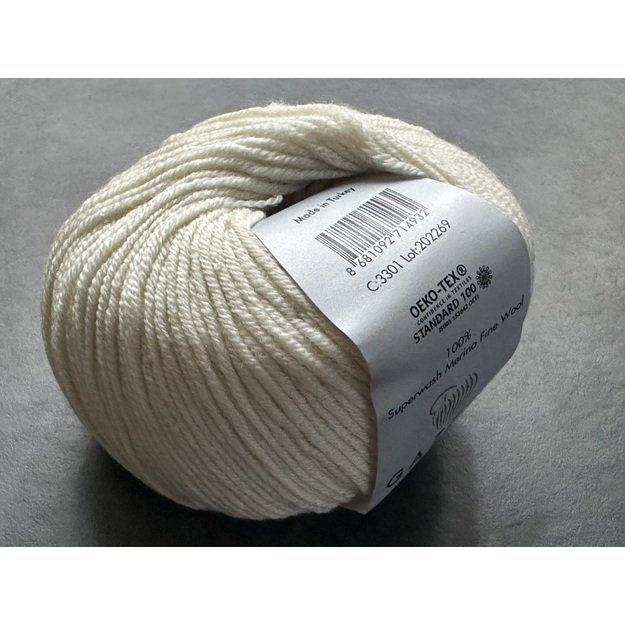 WOOL 115 Gazzal- 100% superwash merino fine wool, 50gr/ 115m, Nr. 3301