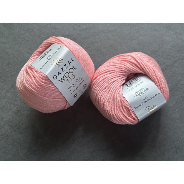 WOOL 115 Gazzal- 100% superwash merino fine wool, 50gr/ 115m, Nr. 3321