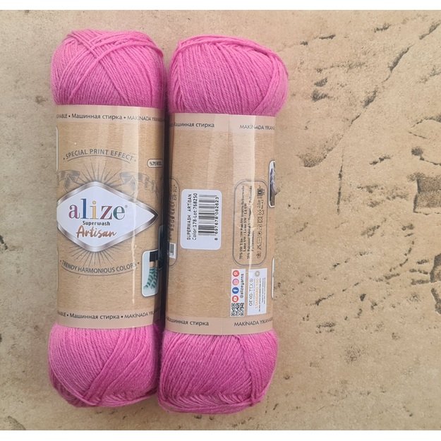 ARTISAN Superwash Alize- 75% SW Wool, 25% Polyamide, 100gr/ 420m, Nr 178