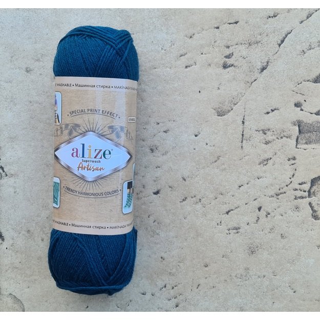 ARTISAN Superwash Alize- 75% SW Wool, 25% Polyamide, 100gr/ 420m, Nr 666