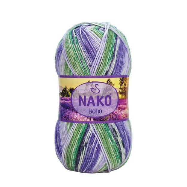 BOHO Nako- 75% wool, 25% polyamid, 100gr/ 400m, Nr 32840