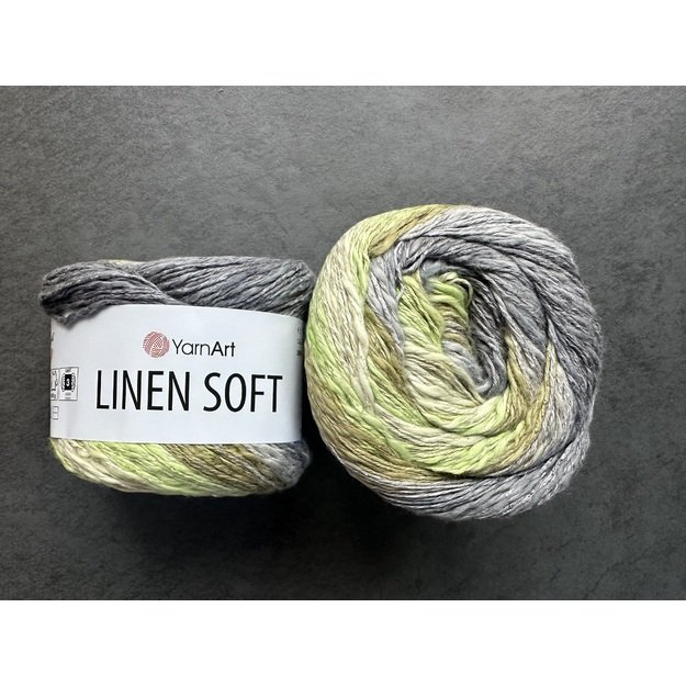 LINEN SOFT YarnArt- 30% Linen, 36% viscose, 34% cotton, 100gr/ 272m, Nr 7414