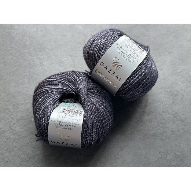 EXCLUSIVE Gazzal- 60% superwash merino fine, 10% super kid mohair, 30% mulberry silk, 25gr/ 200m, Nr 9907