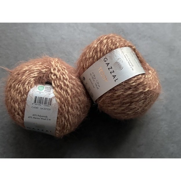 TEDDY Gazzal- 60% Polyamide, 40% Merino wool, 50gr/ 150m, Nr 6540