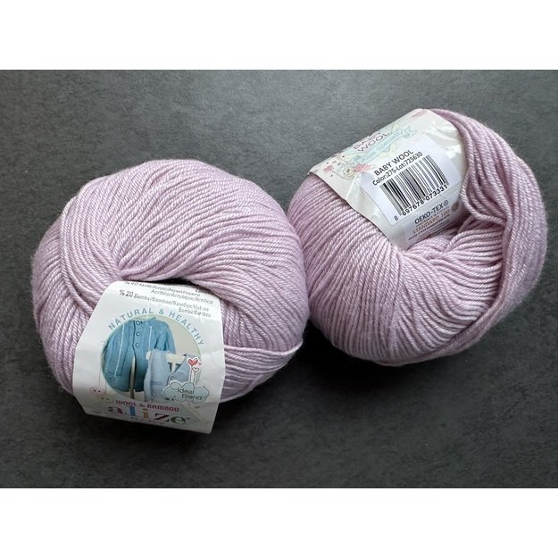 BABY WOOL Alize- 40% Wool, 40% Acrylic, 20% Bamboo, 50gr/ 175m, Nr 275