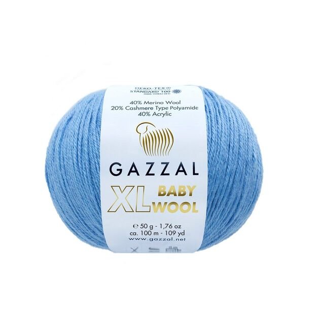 BABY WOOL XL Gazzal - 40% Acrylic,  20% Cashmere PA , 40% Lana Merino, 50 gr/ 100m, Nr 813