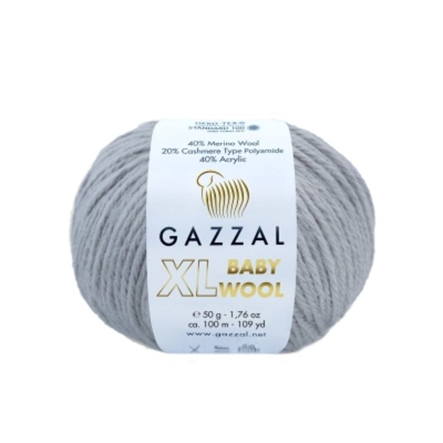 BABY WOOL XL Gazzal - 40% Acrylic,  20% Cashmere PA , 40% Lana Merino, 50 gr/ 100m, Nr 817