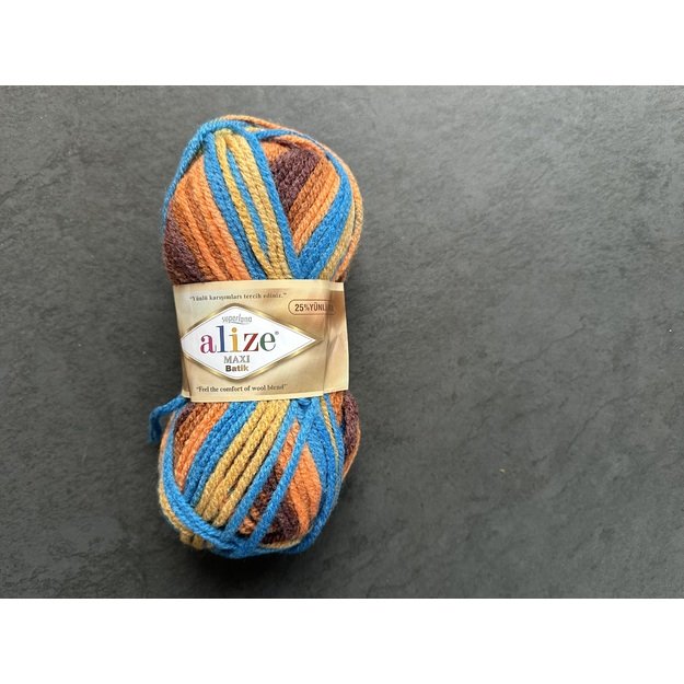 SUPERLANA MAXI BATIK Alize- 25% Wool , 75% Acrylic- 100 gr / 100 m, Nr 8026