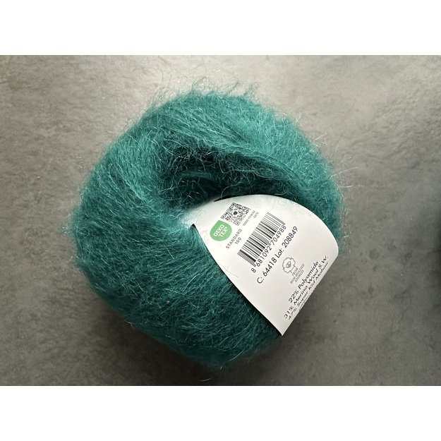 SUPER KID MOHAIR Gazzal- 22% polyamide, 31% superwash Merino fine, 47% super kid mohair, 25gr/ 237m, Nr 64418