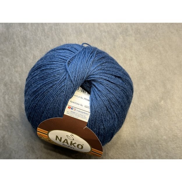BOHO Nako- 75% шерсть, 25% полиамид, 100гр/400м, № 10093