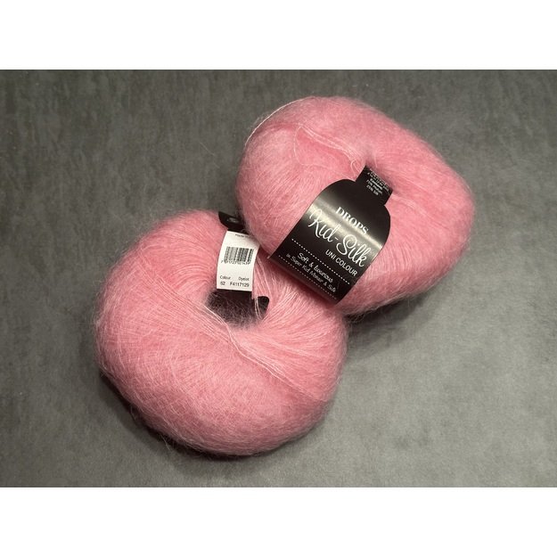 KID SILK Drops- 75% Moheris, 25% Šilkas,  25 g / apie 210 metrų, Nr 62