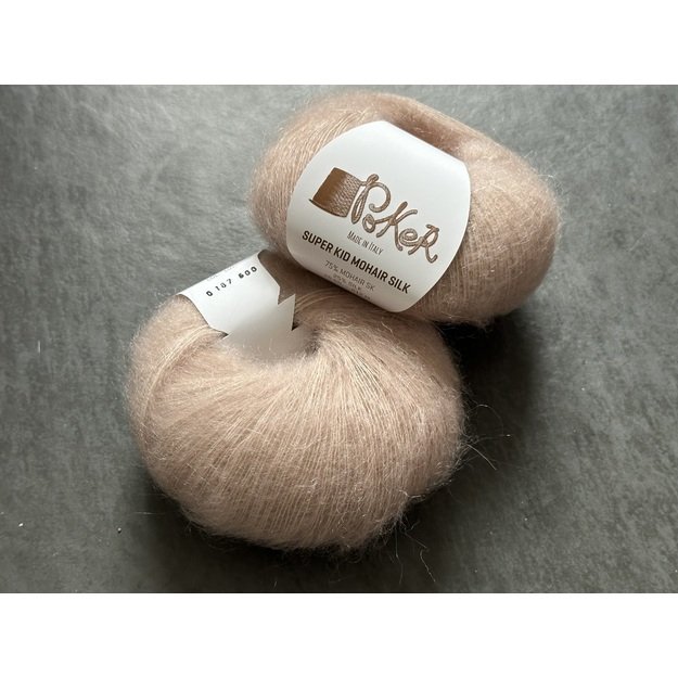 POKER Super kid mohair silk- 75% mohair sk, 25% silk, 25gr/ 212m, Nr 0187