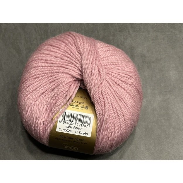 BABY ALPACA Gazzal- 45% Superwash Merino fine, 55% Baby alpaca, 50gr/ 160, Nr 46024