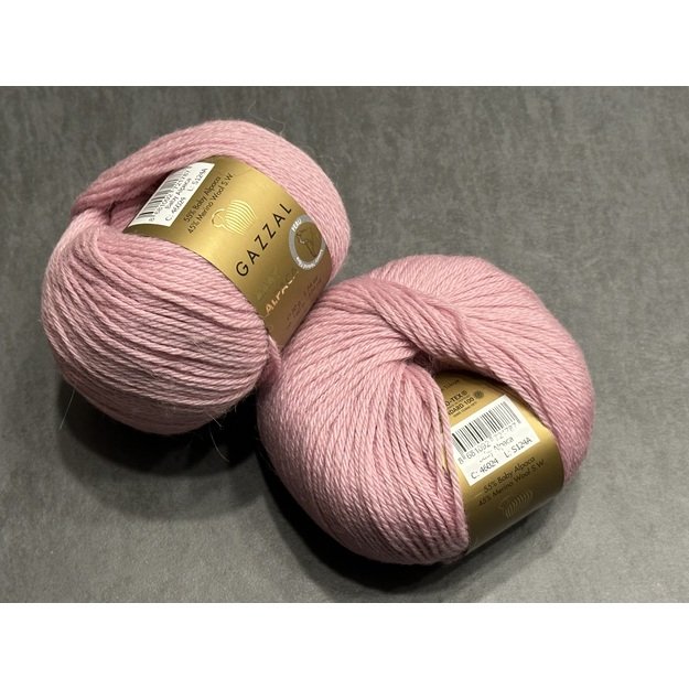 BABY ALPACA Gazzal- 45% Superwash Merino fine, 55% Baby alpaca, 50gr/ 160, Nr 46024