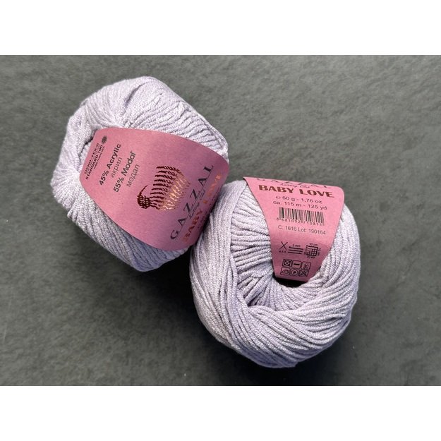 BABY LOVE Gazzal  45% Acrylic,  55% Modal, 50gr/ 115m, Nr 1616