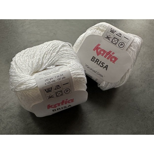 BRISA- 60% mercerized Cotton, 40% viscose, 50gr/ 125m, Nr 01