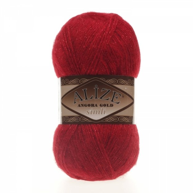 Angora Gold SIMLI Alize- 75% Acrylic, 20% Wool, 5% Metallic, 100 gr/ 500m. Nr 106