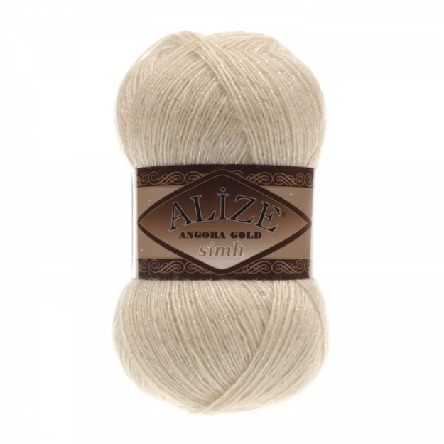 Angora Gold SIMLI Alize- 75% Acrylic, 20% Wool, 5% Metallic, 100 gr/ 500m. Nr 67