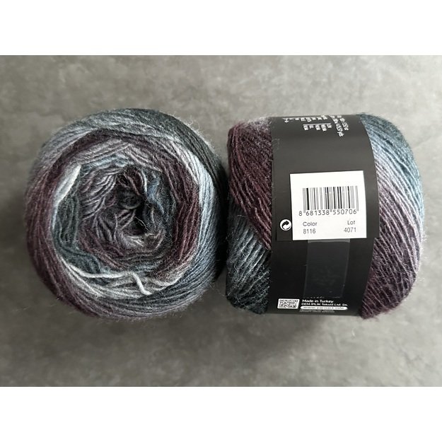 LANA FRESCO- 100% wool, 100gr/ 380m, Nr 8116 2