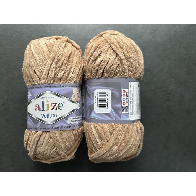 VELLUTO- 100% Micropolyester (mikro poliesteris), 100gr/  68m, Nr 429 1