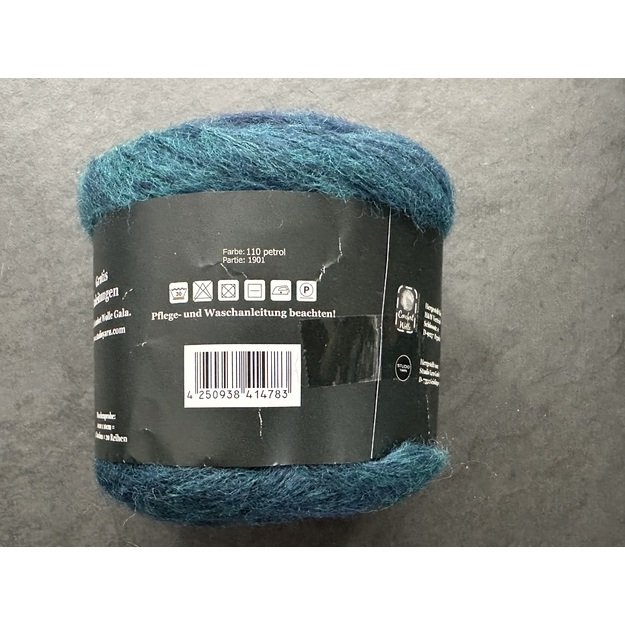 GALA-50-  80% wool, 20% polyamide, 50 gr/125 m, Nr 110-petrol 2