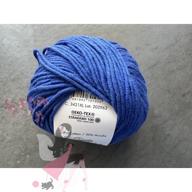 BABY COTTON XL Gazzal- 50% Cotton (medvilnė), 50% Acrylic (akrilas), 50 gr / 105 m, Nr 3421 1