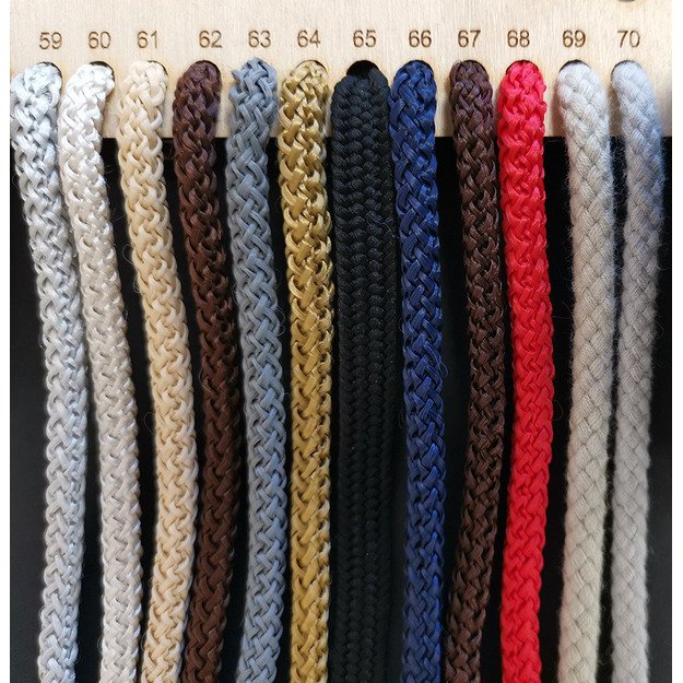 Cord, knitted, polyester, with filling, 5.5-6.0 mm - No. 64