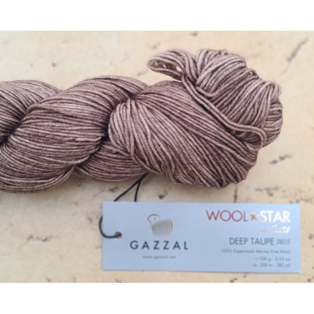 WOOL STAR Gazzal- 100% Superwash Merino Fine Wool, 100 gr/ 350m, Nr 3805