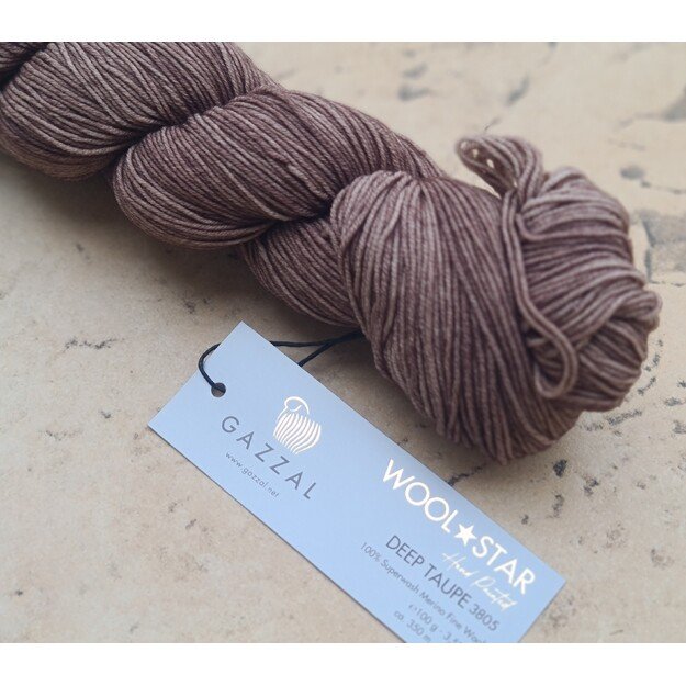 WOOL STAR Gazzal- 100% Superwash Merino Fine Wool, 100 gr/ 350m, Nr 3805