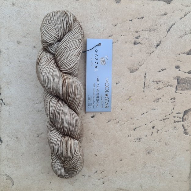 WOOL STAR Gazzal- 100% Superwash Merino Fine Wool, 100 gr/ 350m, Nr 3807