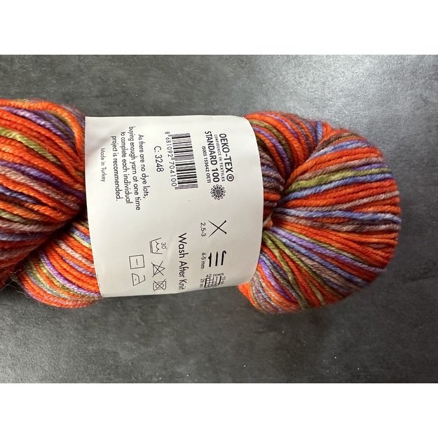 HAPPY FEET Gazzal- 75% Superwash Merino Wool, 25% Polyamide, 100gr/ 330m, Nr 3248