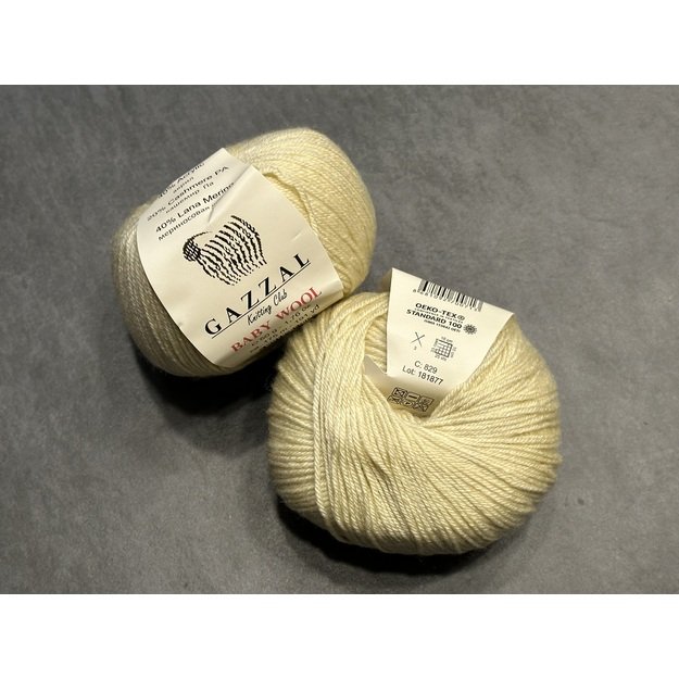 BABY WOOL Gazzal- 40% acrylic, 20% cashmere PA, 40% lana merino, 50gr/ 175m, Nr 829