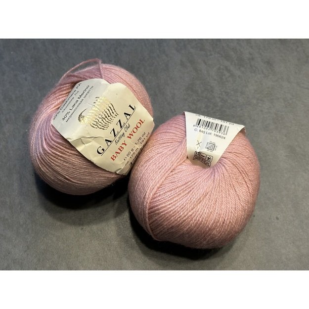 BABY WOOL Gazzal- 40% acrylic, 20% cashmere PA, 40% lana merino, 50gr/ 175m, Nr 845