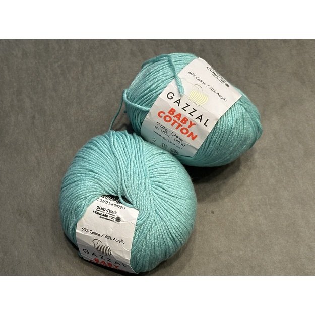 BABY COTTON Gazzal- 60% cotton, 40% acrylic, 50gr/ 165m, Nr 3452