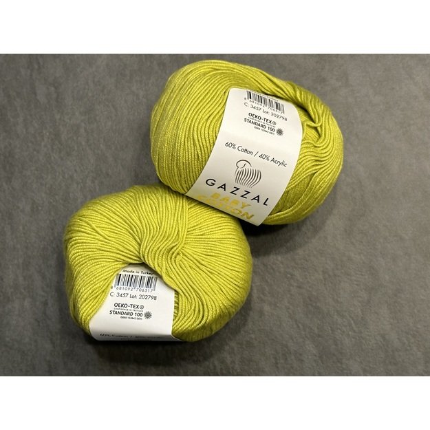 BABY COTTON Gazzal- 60% cotton, 40% acrylic, 50gr/ 165m, Nr 3457