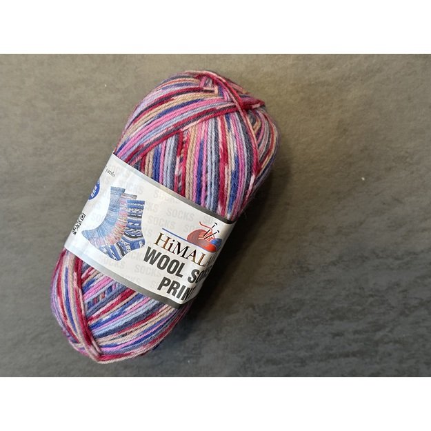 HIMALAYA WOOL SOCKS PRINT- 75% superwash merino, 25% polyamide, 100gr/ 400m, Nr S-32-04