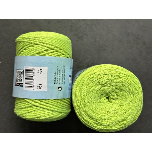 MACRAME COTTON YarnArt- 80% cotton, 20% polyester, 250gr/ 225m, Nr 801