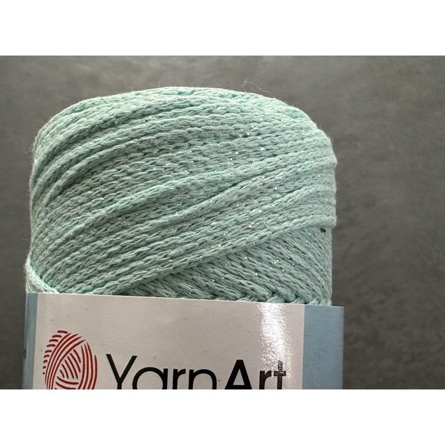 MACRAME COTTON LUREX Yarn Art- 75% cotton, 13% polyester, 12% metalic polyester, 250gr/ 205m. Nr 738