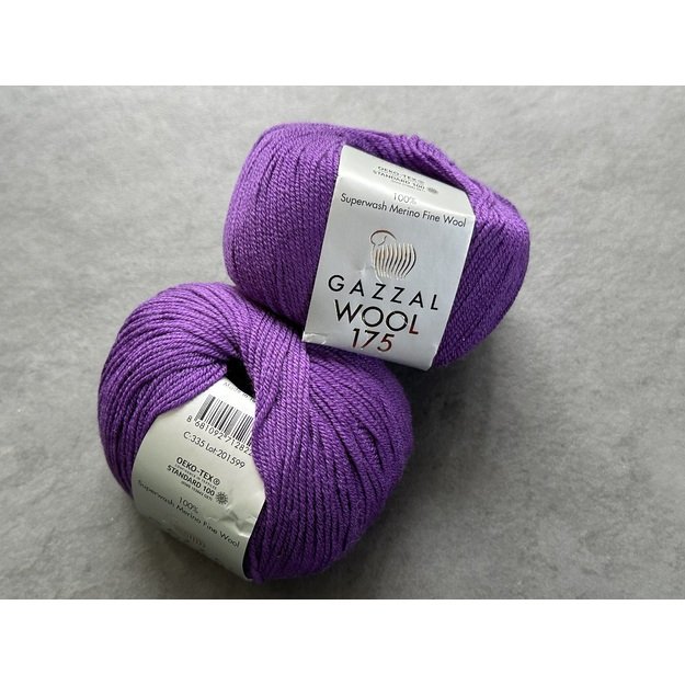 WOOL 175 Gazzal- 100% superwash merino fine wool, 50gr/ 175m, Nr. 335