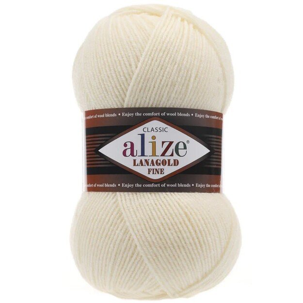 LANAGOLD FINE Alize- 51% acrylic, 49% wool, 100gr/ 390m, Nr 680