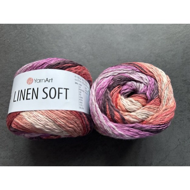 LINEN SOFT YarnArt- 30% Linen, 36% viscose, 34% cotton, 100gr/ 272m, Nr 7413