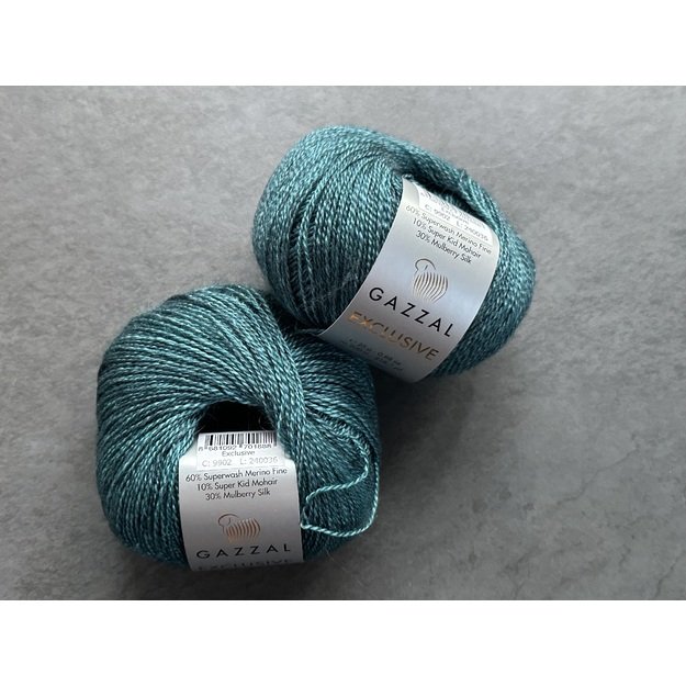 EXCLUSIVE Gazzal- 60% superwash merino fine, 10% super kid mohair, 30% mulberry silk, 25gr/ 200m, Nr 9902